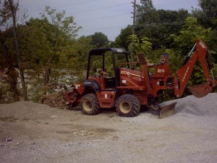 Our trenching machine...